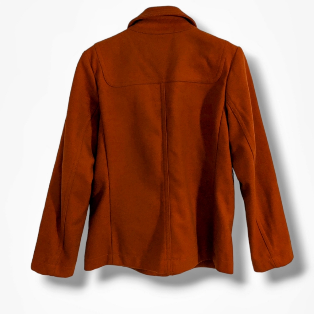 GAP | Burnt Sienna Wool Blend Lined Toggle Button Up Peacoat Women's Size M. - Picture 3 of 6